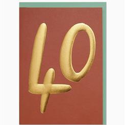 40th Birthday Card