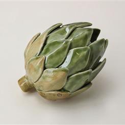 Antiqued Green Artichoke Ornament